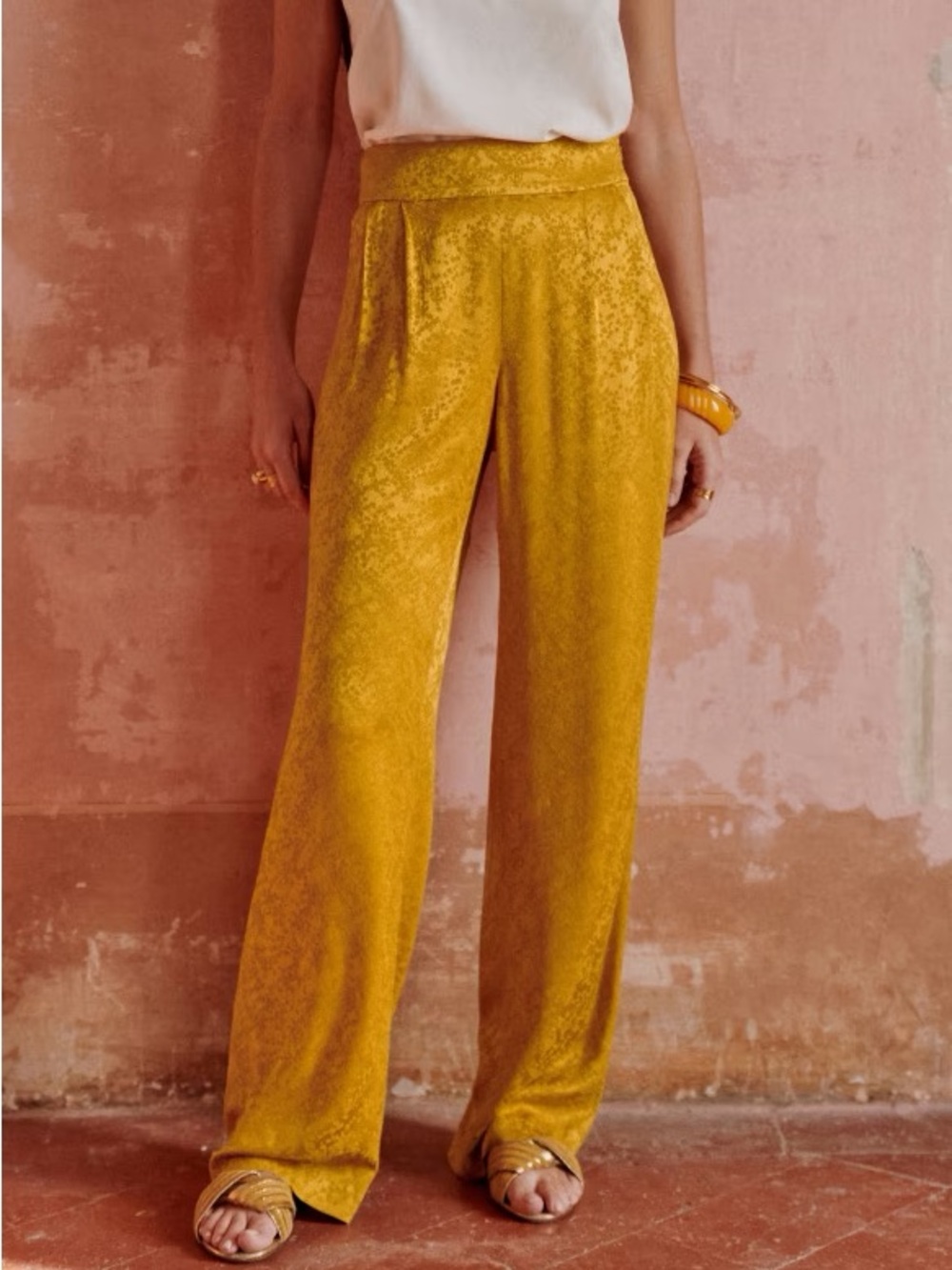 SEZANE Alice Trousers Mustard yellow 2